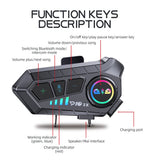 P10 2X Motorcycle Helmet Intercom (2-Rider, 300m, IPS6, BT 5.3)