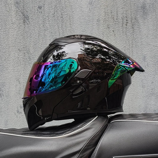 ORZ- Full Face Motorcycle Helmet Personalized Tail Wing